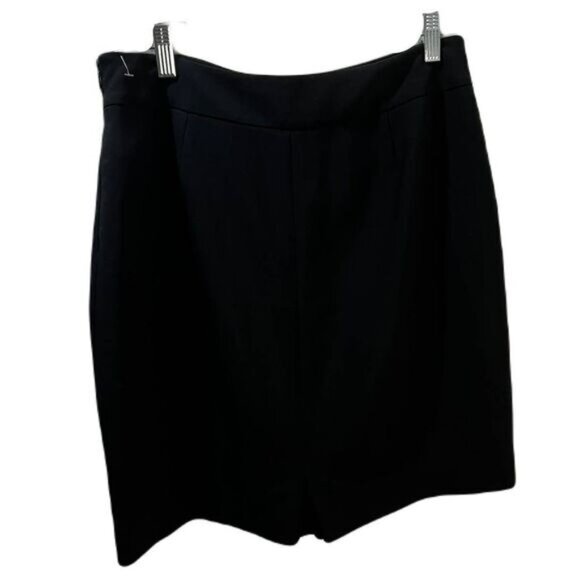 Ann Taylor A-Line Skirt Womens Black Back Slit Size 6 - Picture 2 of 4